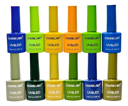Kit X12 Esmaltes Charm Limit  Semipermanente Uñas Cabina Uv