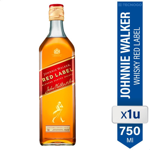 Whisky Johnny Walker Red Label 750ml Rojo 01almacen