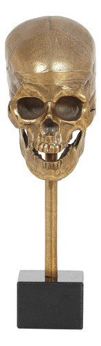 Decoración Hettle Skull, Latón Crudo + Negro