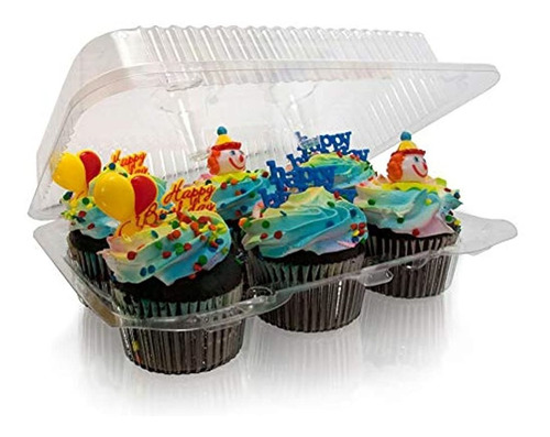 6 Cajas De Cupcake Para Compartimentos Clear Cupcake And Muf