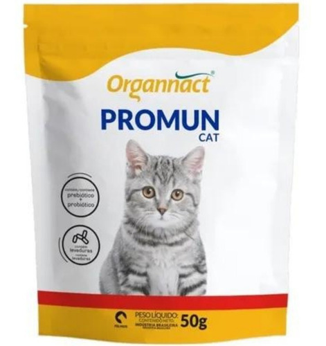  Promun Cat Suplemento Vitamínico Prebiotic Organnact - 50 G