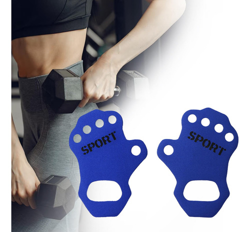 2 Guantes De Gimnasio Para Entrenamiento, Talla M Azul