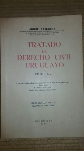 Tratado Derecho Civil Uruguayo Gamarra Tomo15 Representación