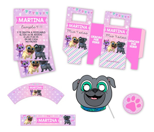 Puppy Dog Rosa Niñas Kit + Props Regalo 
