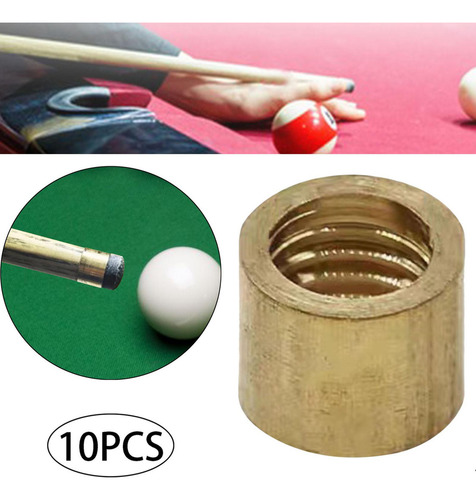4 Conjunto De 10 Cubiertas Para Palos De Billar, 9,5 Mm Y
