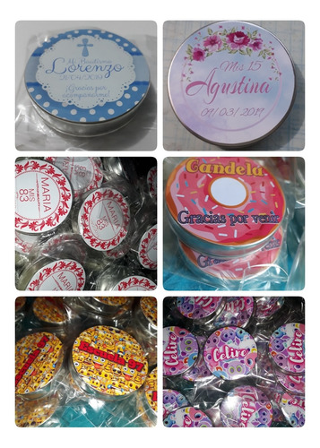 25 Latitas Personalizadas Con Sticker Superior Souvenirs