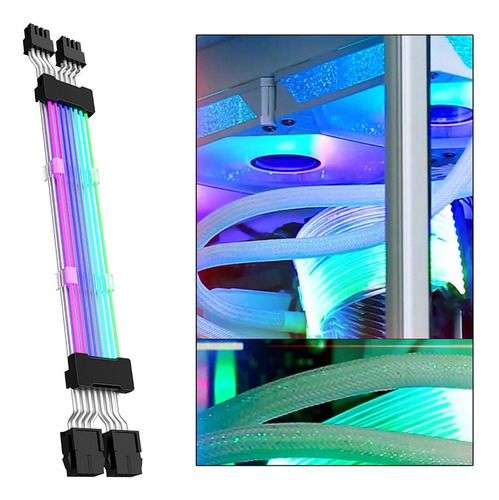 Cable Pcie 24pin 2x8pin 3x8pin 8 Pin Cable Rgb Negro 2x8pin