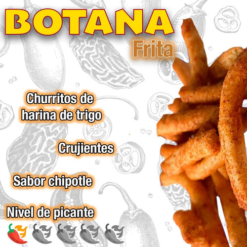 Botana Churritos Fritos Chipotle Set 10 Bolsas De 30 Gr
