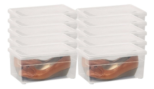 Caja Organizador Plastico Apilable Tapa Taper 5 Litros X10 Colombraro