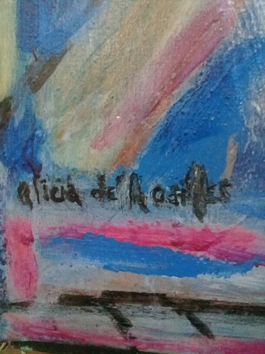 Arte Sacro Óleo Sobre Tela De La Autora Alicia De Noailles (Usado)