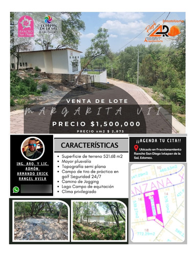 Venta Lote Margarita Vii Con Bonita Vista Y Cerca De Las Principales Amenidades Como El Campo De Tiro De Práctica De Golf En Fracc Rancho San Diego Ixtapan De La Sal Edomex