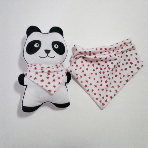 Muñeco Apego Con Babero Bandana Estrellas