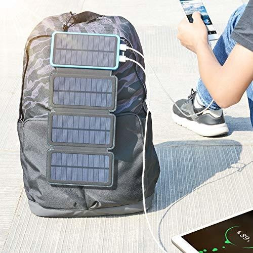 Feelle Cargador Solar 4 Panele Para iPhone Samsung Galaxy