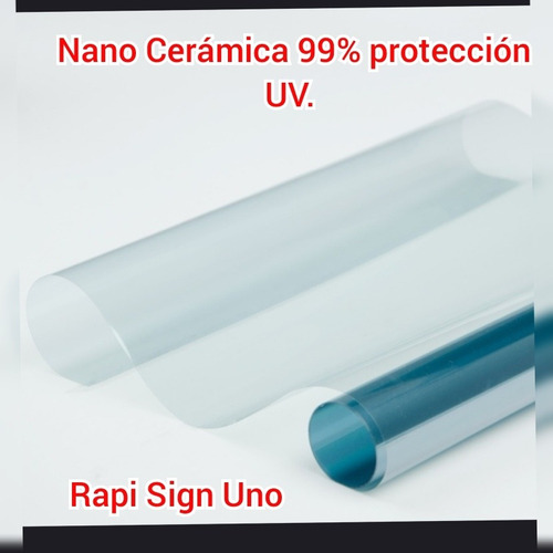 Película Nano Cerámica 70% Tramo 1.52 Cms X 1 Mtr Uv 99%