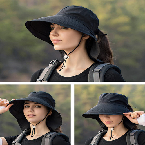 Gorra De Senderismo Para Mujer Con Ala Ancha Upf 50+