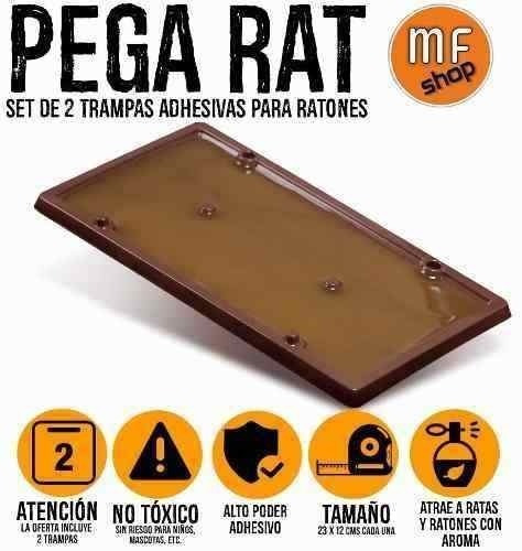 Imagen 2 de 5 de Set De 2 Trampa Adhesivas Rata Raton 23 X 12 Cms No Veneno