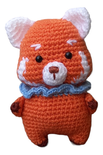 Amigurumi Panda Rojo Tejido A Crochet (c/llavero)