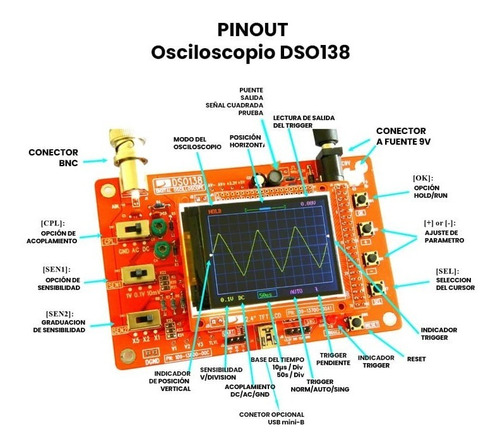 Imagen 6 de 6 de Tester Digital Osciloscopio Multimetro - Envio Gratis