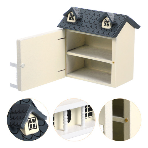 Adorno De Casa Pequeña Modelo Casa Miniatura De Madera Tiny