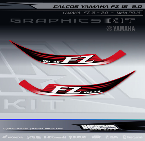 Calcos Yamaha Fz 16 - Ver. 2.0 - Insignia Calcos