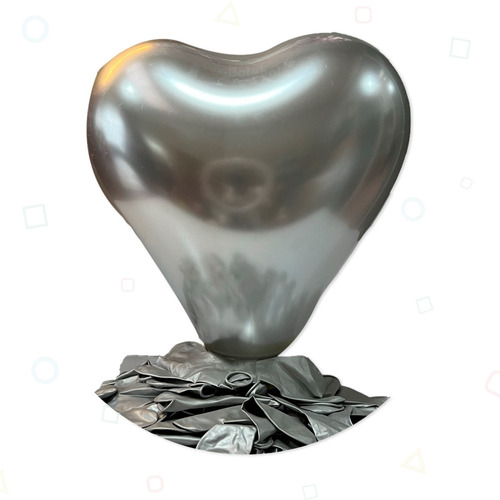 Bola Bola Corazon Chrome 10 /set De 50pzc/u Mismo Color