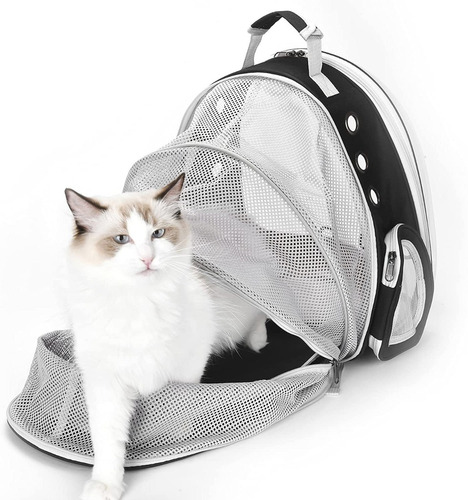 Imagen 2 de 6 de Mochila De Transporte Con Puente Mascotas Gatos Perros Conej