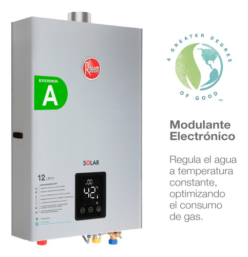 Pack Calefont Rheem 12l. T.forzado G.licuado + Kit