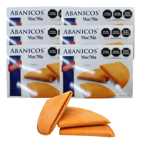 Abanicos Galletas Wafer 7 Cajas De 245g Mac Ma