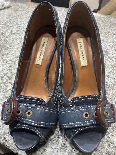 Zapato De Vestir Zara Usado Con Plataforma