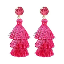 Comprar Aretes Colgantes De Borla Coloridos Para Mujer