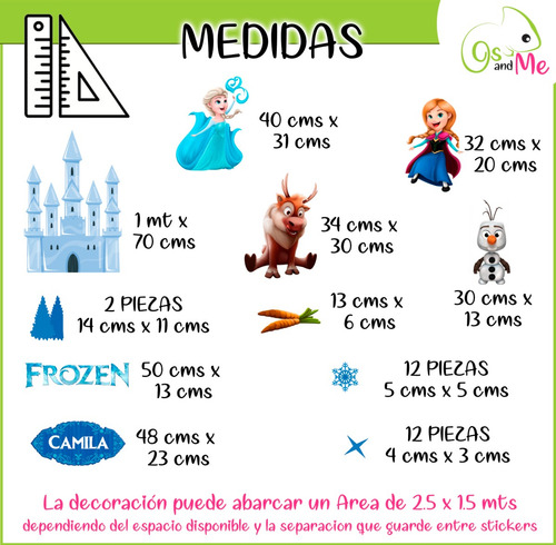 Vinilo Decorativo Infantil Niña Frozen Ana Elsa Decora