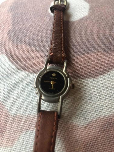 Reloj Pulsera Quart Pomar (v) Marrón Y Dorado (Usado)
