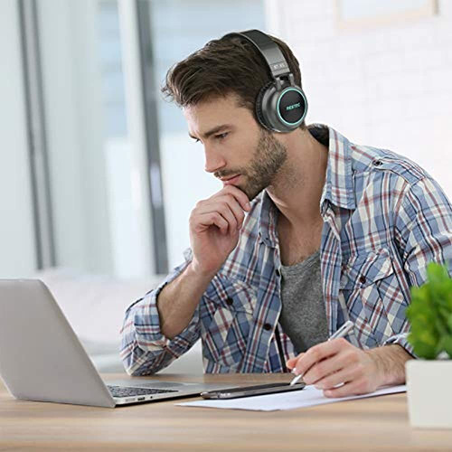 Reetec V41 - Auriculares De Diadema Inalambricos Con Micro