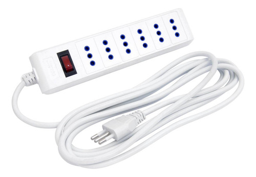 Alargador 6 Tomas Con Interruptor On Off 3 M Blanco