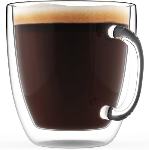 Tazas De Café Grandes De Doble Pared 16 Oz - Juego De 2 T...