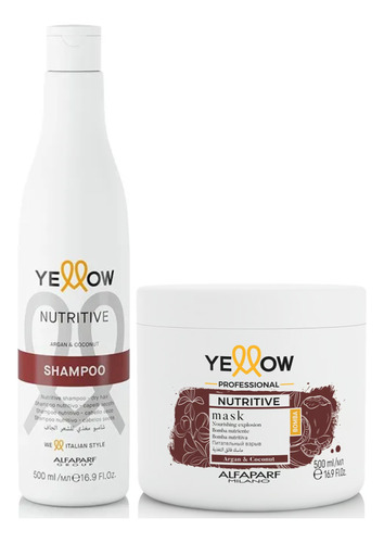 Shampoo+ Mascarilla Yellow Nutritive Bo - mL a $105