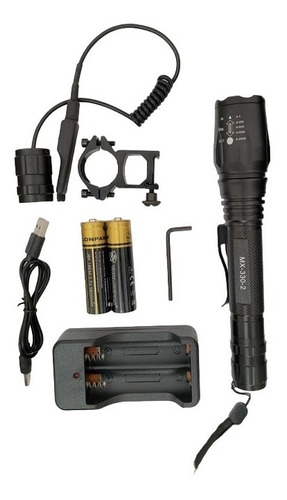 Mx330-2 Linterna Switch Para Arma Tactica Recargable Soporte