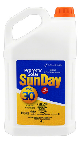 Protetor solar  Sunday  Protector Solar 30FPS  en creme 4L