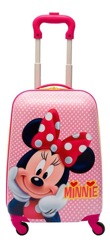 Malinha Minnie Em Abs C/rodainhas 360º Infantil Escolar Rosa