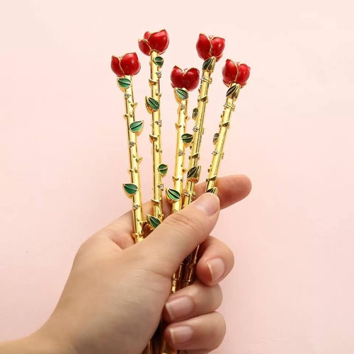 Juego De Brochas Con Mango De Rosas