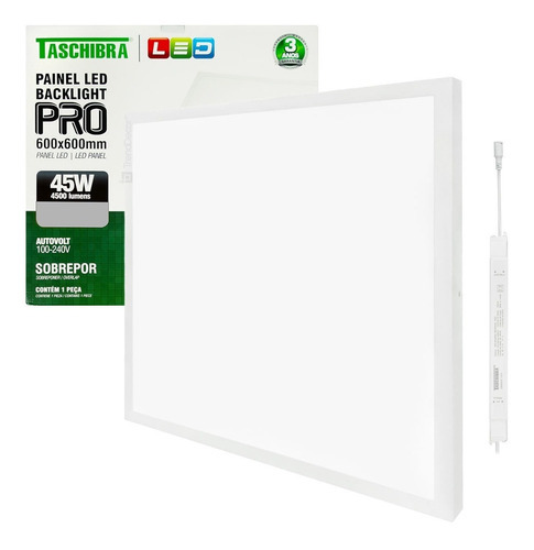 Painel Pro 60x60 45w Sobrepor Quadrada Bivolt Ilumin Moderna Cor Luz Neutra - 4000k Voltagem 110v/220v