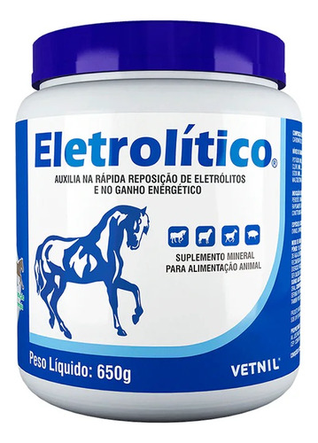 Electrolitico Vetnil 650g Sales Hidratantes