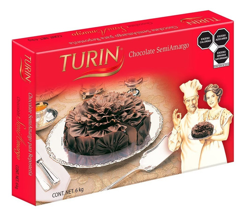 Chocolate Semiamargo Turín Para Repostería 6kg 46% Cacao