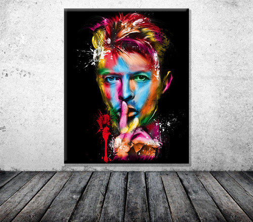 Cuadro Moderno Deco Art Color David Bowie - Lienzo- 40x60 Cm