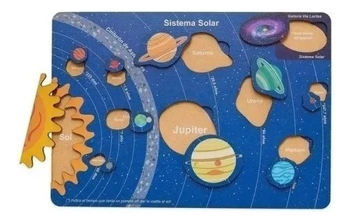 Encastre Madera Sistema Solar Planetas Didáctico Motricidad