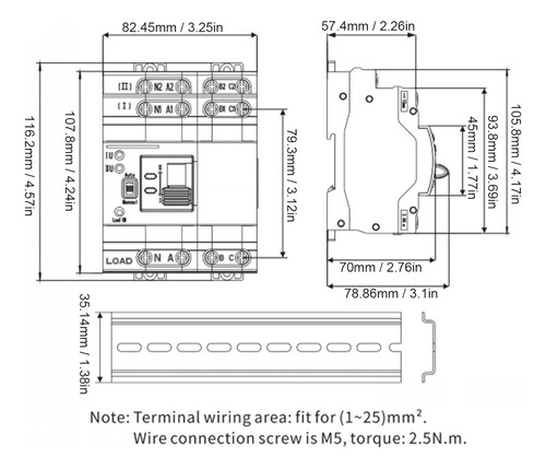 Transferencia 63 Amp 2 Polos Automatica Switch Conmutador