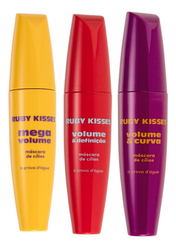 3un Mascara De Cilios Mega Volume, Define E Curl Ruby Kisses