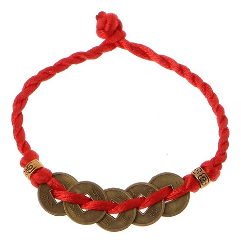 Pulsera De Monedas De Cobre De Cinco Monedas Emperador-cinco