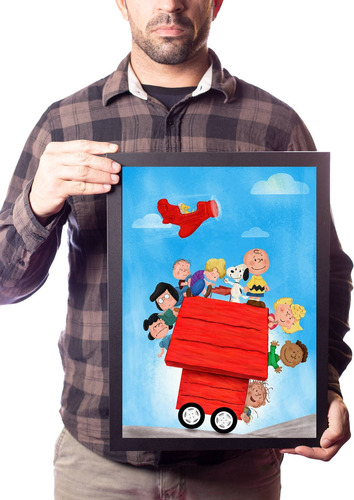 Lindo Quadro A Turma Do Charlie Brown Arte Snoopy