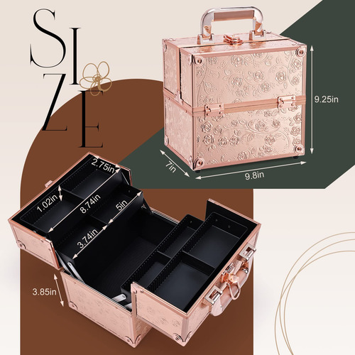 Estuche Portátil Para Maquillar Frenessa Con Separadores Y C